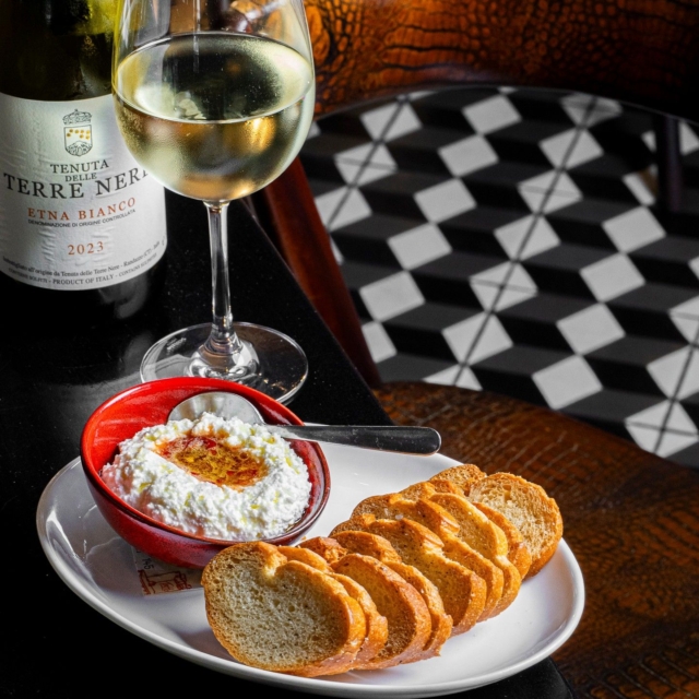 ricotta dish with wine at tratto in san francisco