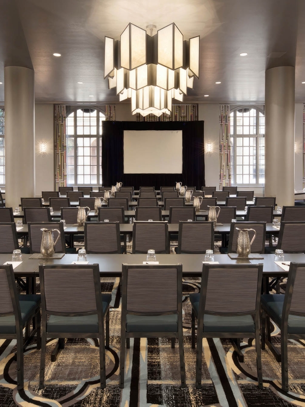 Bellevue classroom prepared for meetings at The Marker