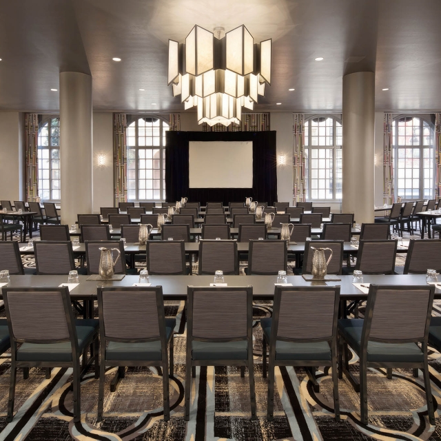 Bellevue classroom prepared for meetings at The Marker