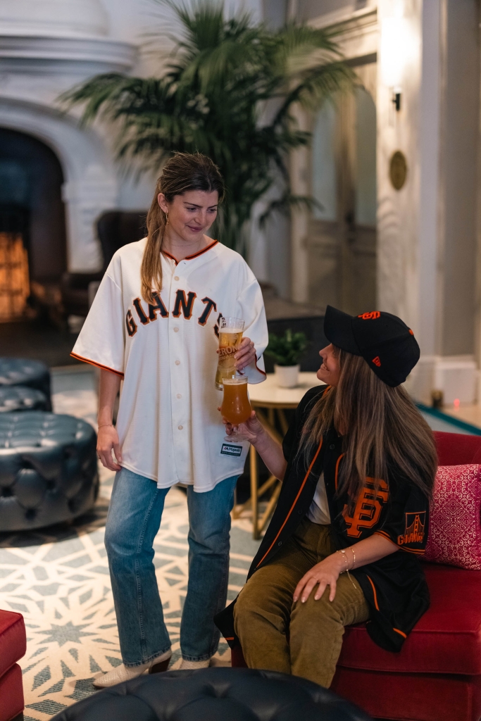 Two Women having drinks and talking at The Marker