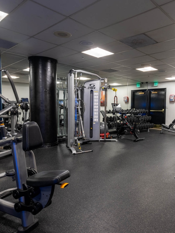 Workout room at The Marker
