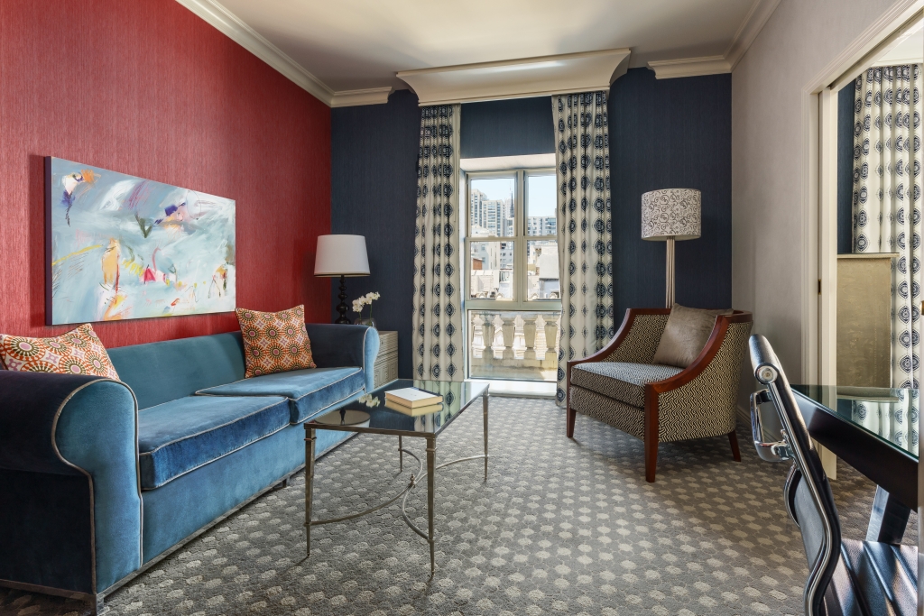 suite hotel room at marker hotel in san francisco