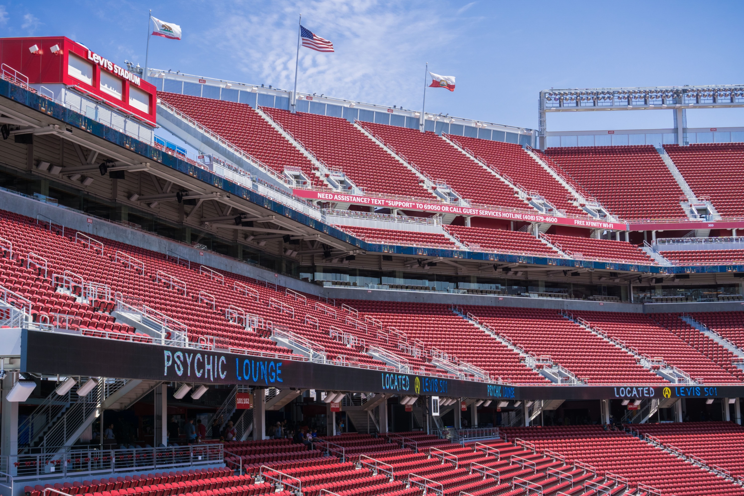 Inside the Levi's Stadium in San Fran